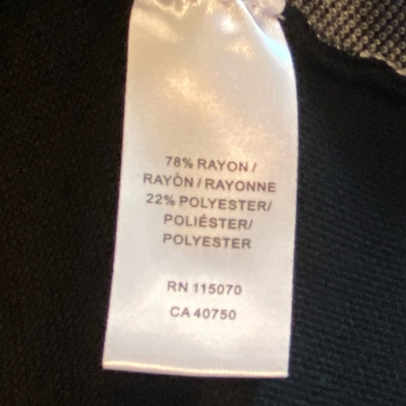 NINA LEONARD Floral Sweater Dress Black/White Long Sleeve Size Medium - Picture 7 of 9